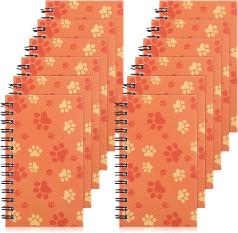 Ctosree 12 Pcs Blue Dog Paw Print Party Favors Gifts Spiral Notebook Pocket Dog Notepads Journals Puppy Themed Party Favors for Birthday Teacher Classroom Rewards Supplies in Saudi Arabia
