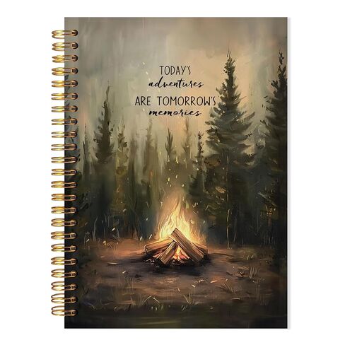 LADOCK Camping Notebook, Adventure Gifts Journal, Camping Lovers Gifts for Women Men, Today's Adventures Are Tomorrow's Memories Spiral Notebook Journal, 5.5x8.3 in Saudi Arabia