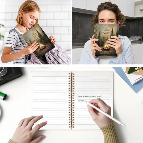 LADOCK Camping Notebook, Adventure Gifts Journal, Camping Lovers Gifts for Women Men, Today's Adventures Are Tomorrow's Memories Spiral Notebook Journal, 5.5x8.3 in Saudi Arabia