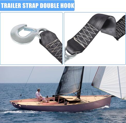 WFLNHB Trailer Winch Strap Double Hook Replacement for Ranger Boats 9642019 in Kuwait