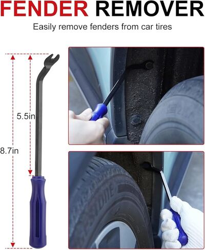 طقم أدوات سحب انبعاجات السيارة مكون من 11 قطعة، أدوات إصلاح أضرار هيكل السيارة بدون طلاء مع قضيب منحني، عتلة، مطرقة مطاطية، أقلام قابلة للفصل والإصلاح، رؤوس بديلة in Kuwait