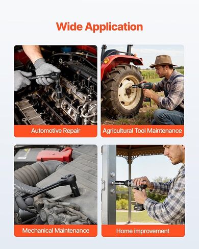 VEVOR Impact Socket Set 3/8" Drive, 50-Piece Standard SAE (5/16 to 3/4 inch) & Metric (8 to 22 mm) Size, Deep & Shallow, 6 Point, CR-V, Extension Bars, Universal Joint, Reducer, Hex Shank Adapter in Kuwait