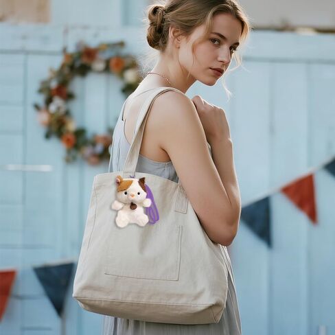 Plush Calico Cat Keychain with Gentle Fragrance - Adorable Soft Furry Bag Charm, Car Key Accessories for Women, Handbag Pendant, Purse Tote Bag Ornaments, Backpack Charm in Kuwait