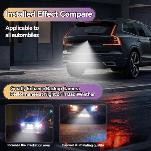 لمبة LUYED LED العكسية لوقوف السيارات 6500K أبيض 1200LM - سلامة ليلية محسنة وإضاءة الكاميرا للمركبات in Saudi Arabia