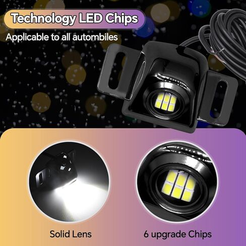 لمبة LUYED LED العكسية لوقوف السيارات 6500K أبيض 1200LM - سلامة ليلية محسنة وإضاءة الكاميرا للمركبات in Saudi Arabia