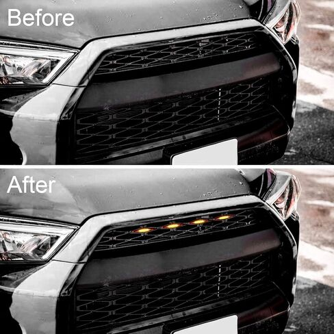 أضواء شبكة LED العنبر 4 قطعة 12 فولت مقاومة للماء مناسبة لتويوتا 4 عداء TRD Pro 2014-2022 مع سلك تسخير in Saudi Arabia