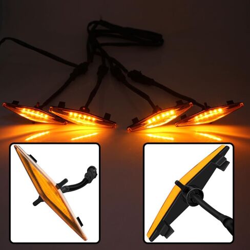 أضواء شبكة LED العنبر 4 قطعة 12 فولت مقاومة للماء مناسبة لتويوتا 4 عداء TRD Pro 2014-2022 مع سلك تسخير in Saudi Arabia