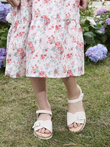 Coutgo Girls Sandals Open Toe Summer Dress Shoes Adjustable Buckle Ankle Strap Comfortable Flats in Saudi Arabia