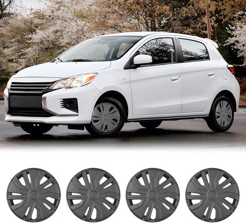 WolfX 14 Inch Hubcaps Set of 4 Wheel Rim Cover for Mitsubishi Mirage 2014-2025 (Only Fit for Steel Hub) PP Material Wheel Rim Hub Cap Replacement, W5157-Lacquer in Saudi Arabia