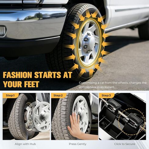 16-Inch Hubcaps Compatible with Ford E150/E250/E350 Econoline Van (1998-2023) – Replaces Part Numbers F8UZ-1130-AA, F7UZ-1130-AA, F8UA-1130-AA, F7UA-1130-AA in Kuwait