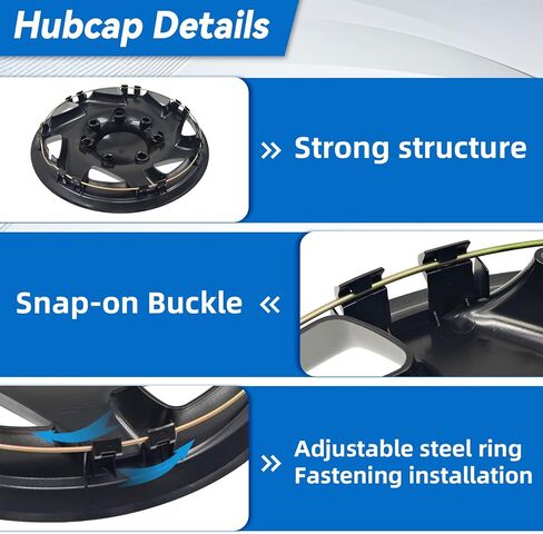 أغطية العجلات F8UZ-1130-AA متوافقة مع Ford E-150(1998-2014)/E-250(1998-2014)/E-350(1998-2019,2021-2024)/E-450(1999-2019,2023) مجموعة أغطية العجلات/عجلات مقاس 16 بوصة باللون الأسود (مجموعة من 4) F8UZ1130AA in Saudi Arabia
