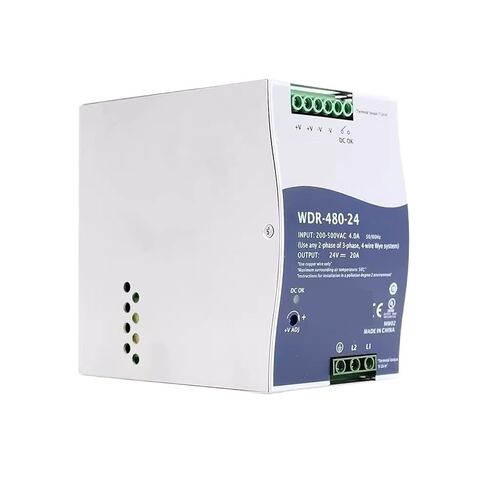 1 قطعة WDR-480-24 WDR-480-48 480 واط نوع السكك الحديدية إخراج واحد مصدر الطاقة الصناعية (WDR-480-48) in Saudi Arabia