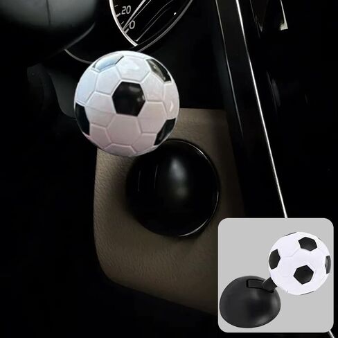 Car Push Engine Start Button Cover, Start Button Ball-Bar Rocker Cover, Universal Car Interior Joystick Decor Accessories - Black in Saudi Arabia