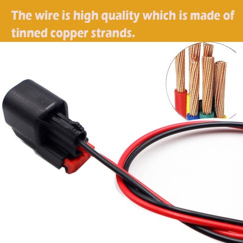 2pcs 2-Way Fog Lamp Fog Light Connector Pigtail Compatible with 2010-2019 Ford Taurus Harness Wiring Plug WPT-1051, 5U2Z14S411ZB, 5U2Z-14S411-ZB in Saudi Arabia