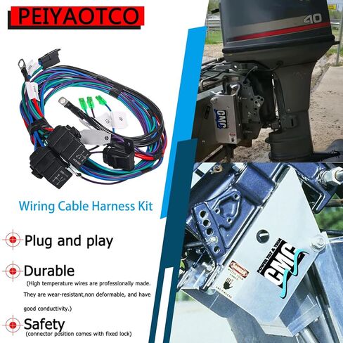 7014G Wiring Cable Harness Kit Replacement Compatible with Marine CMC/TH Tilt Trim Unit PT-130 PT-35 PL-65 Jack Plate Power Trim Relay System Boat Motor Accessories in Saudi Arabia