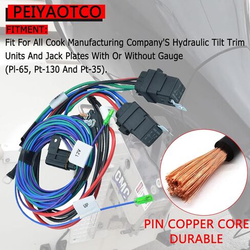 7014G Wiring Cable Harness Kit Replacement Compatible with Marine CMC/TH Tilt Trim Unit PT-130 PT-35 PL-65 Jack Plate Power Trim Relay System Boat Motor Accessories in Saudi Arabia