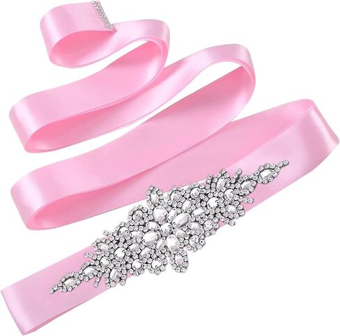 حزام الزفاف، وشاح حزام الزفاف من حجر الراين لفستان الزفاف وصيفة العروس in Kuwait