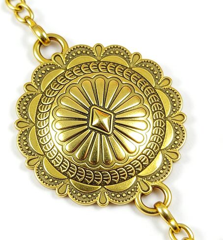 Western Concho Chain Belts for Women Adjustable Boho Metal Cowgirl Waist Belt for Dresses, Jeans, Country Concerts in Kuwait