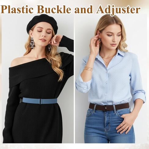 10 Pack No Show Crop Tuck Band, Adjustable Crop Top Tuck Waist Band Invisible Elastic Stretch Belts for Women Shirts Jeans Shirts in Saudi Arabia