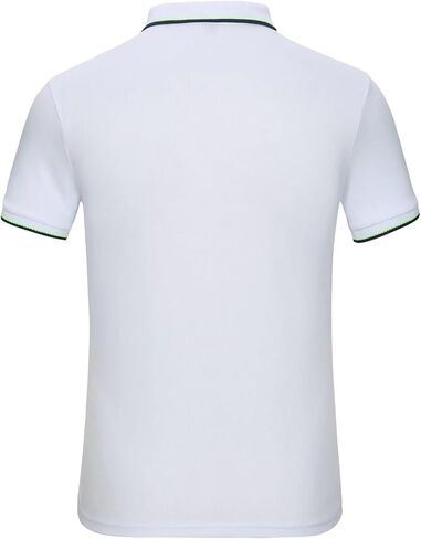 Men's Golf Polo Shirts for Men Short Dry Fit Mens Casual Shirts Short Sleeve for Outdoor Sports Athletic Polos POLO08 White in Saudi Arabia