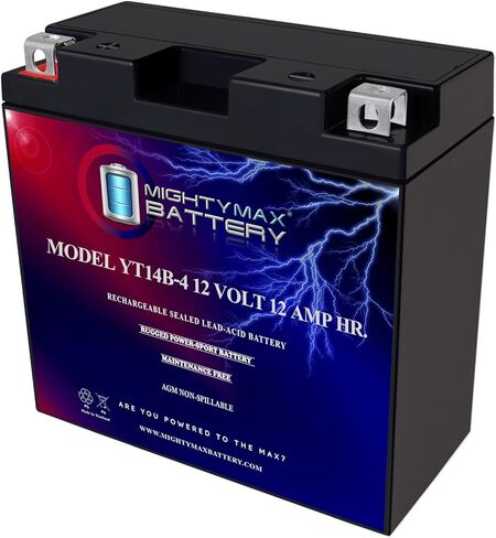 Mighty Max Battery YT14B-4 12V 12AH Replacement Battery Compatible With Yamaha XVS1100 V Star 1100 Custom 99-09 in Saudi Arabia
