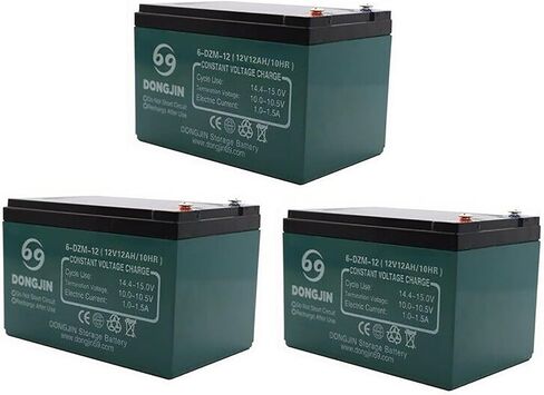 3 عبوات 12 فولت 12 أمبير في الساعة 6-DZM-12 بطارية للسكوتر الكهربائي والدراجة الإلكترونية ATV Go Kart in Kuwait