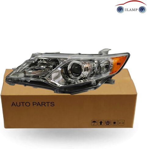 مصباح هالوجين مع خلفية بيضاء مناسب لـ 2012-14 لسيارة Toyota Camry LE/SE/XLE للمصابيح الأمامية (السائق الأيسر) LH 81150-06470 CM12A06L in Kuwait