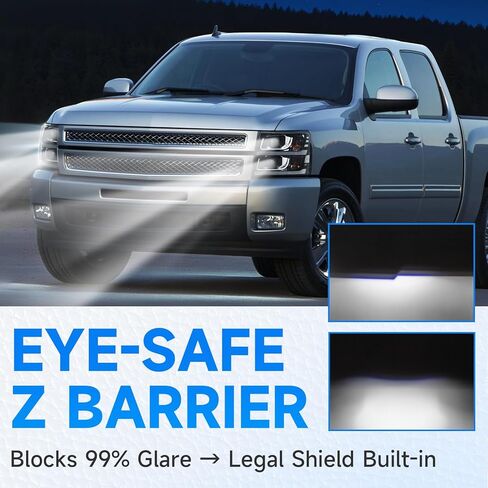 ELH LED Projector Sequential LED DRL Headlight Assembly Fit For 2007-2013 Chevy Silverado 1500 / 2500HD / 3500HD & 2014 Old Body Style((Black Housing Clear Relfector, LED Projector) in Saudi Arabia