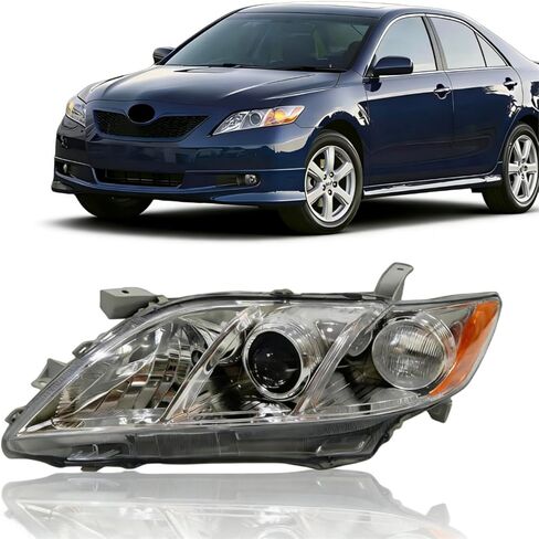 Halogen Headlight w/White Background Fit For 2012-14 For Toyota Camry LE/SE/XLE HeadLamp (Left Driver) LH 81150-06470 CM12A06L in Saudi Arabia