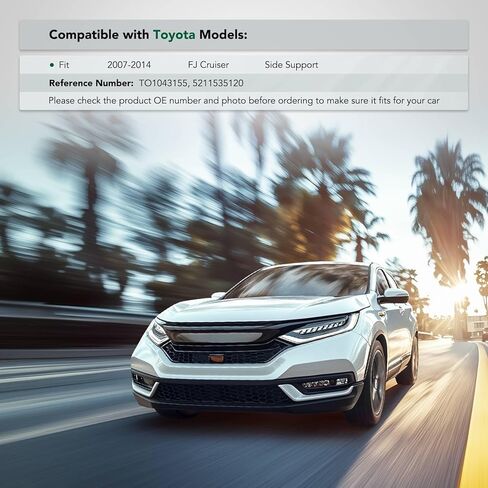 YHTAUTO دعامة مصد جانبية للراكب الأمامي الأيمن متوافقة مع Toyota FJ Cruiser 2007-2014، دعم جانبي in Kuwait