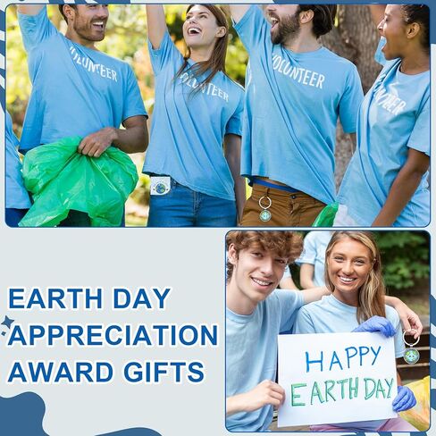 60 قطعة من هدايا حفلات يوم الأرض - 30 سلسلة مفاتيح ليوم الأرض - 30 بطاقة شكر - 30 حقيبة أورجانزا - إكسسوارات إنقاذ الكوكب - ستصنع عالمًا من الاختلاف - 2025 الوعي الأخضر للأطفال والنساء والرجال in Kuwait