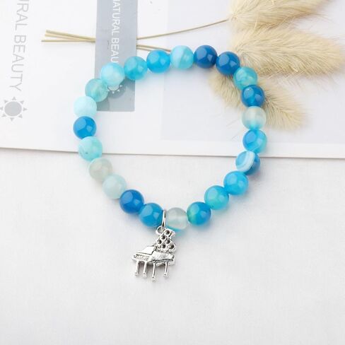WSNANG Piano Lover Gift Pianist Charm Bracelet Piano Recital Gift Music Lover Jewelry Piano Teacher Thank You Gift for Her in Saudi Arabia