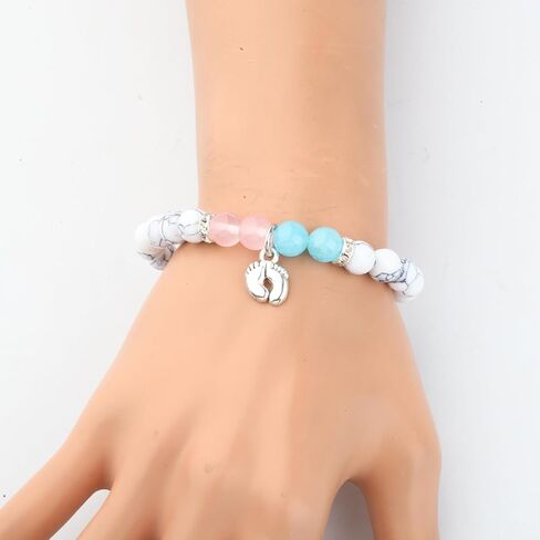 WSNANG Doula Bracelet - Footprints Charm Doula Nurse Prayer Gift OBGYN Doctor Labor Nurse Midwife Jewelry in Saudi Arabia
