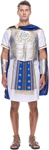 EraSpooky Adult Mens Roman Gladiator Costume Ancient Roman Emperor of the Sun Imperator Set Halloween Dress Up Party in Saudi Arabia