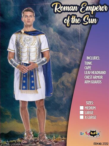 EraSpooky Adult Mens Roman Gladiator Costume Ancient Roman Emperor of the Sun Imperator Set Halloween Dress Up Party in Saudi Arabia