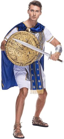 EraSpooky Adult Mens Roman Gladiator Costume Ancient Roman Emperor of the Sun Imperator Set Halloween Dress Up Party in Saudi Arabia