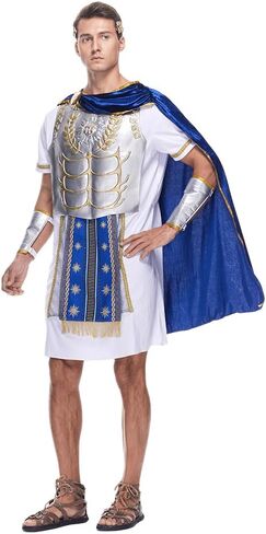 EraSpooky Adult Mens Roman Gladiator Costume Ancient Roman Emperor of the Sun Imperator Set Halloween Dress Up Party in Saudi Arabia