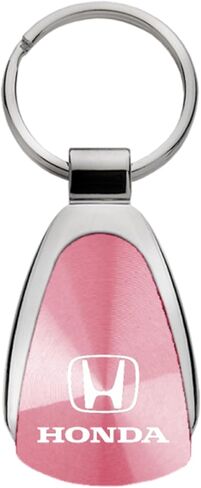 Honda Genuine Pink Logo Metal Chrome Tear Drop Key Chain Ring Fob in Kuwait
