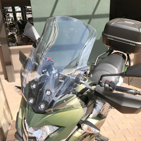 Motorcycle Windshield Deflector Fit for Versys-X 250 300 2017 2018 2019 2020 2021 2022 2023 2024 2025 Touring Windscreen Wind Shield, Light Smoke in Saudi Arabia