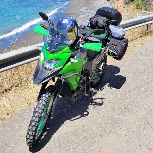 Motorcycle Windshield Deflector Fit for Versys-X 250 300 2017 2018 2019 2020 2021 2022 2023 2024 2025 Touring Windscreen Wind Shield, Light Smoke in Saudi Arabia