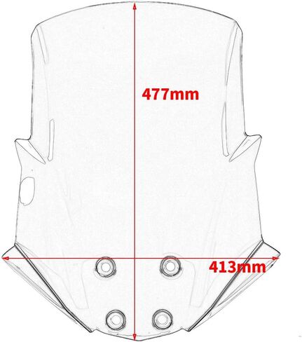 Motorcycle Windshield Deflector Fit for Versys-X 250 300 2017 2018 2019 2020 2021 2022 2023 2024 2025 Touring Windscreen Wind Shield, Light Smoke in Saudi Arabia