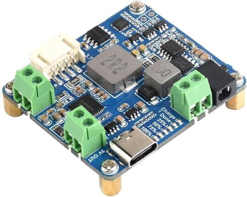 Waveshare Solar Power Management Module (D) for 6V~24V Solar Panel and Type-C Power Adapter,Suitable for Solar-Powered Control System for MCUs/Development Boards Raspberry Pi/Jetson Nano/Arduino in Saudi Arabia