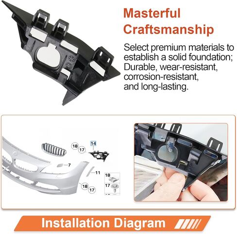 Front Bumper Bracket Kit for BMW Z4 E85/E86 2003-2008 – Compatible Replacement Parts 51117165179 51117165180 51117016065 51117016066 in Saudi Arabia
