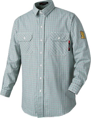 FR قميص 7oz قمصان مقاومة للحريق للرجال، قميص لحام CAT2 100٪ قطن قمصان مقاومة للهب البحرية (X-Large) in Kuwait