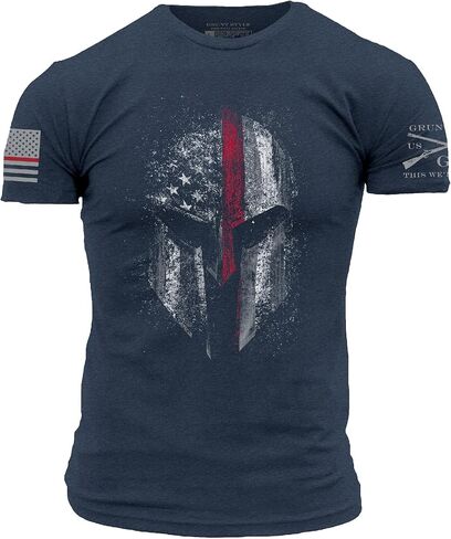 Grunt Style Red Line Spartan Men's T-Shirt in Saudi Arabia