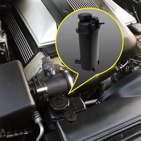 17111723071 Coolant Reservoir Tank, Radiator Reservoir Tank with Cap Compatible with 1991-2003 BMW 540i, 540it, 740i, 740iL, 750iL, 840Ci, 850Ci, 850CSi, 850i, Z8 Replaces# 603-537 in Kuwait