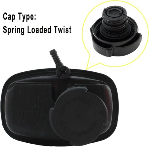 17111723071 Coolant Reservoir Tank, Radiator Reservoir Tank with Cap Compatible with 1991-2003 BMW 540i, 540it, 740i, 740iL, 750iL, 840Ci, 850Ci, 850CSi, 850i, Z8 Replaces# 603-537 in Kuwait