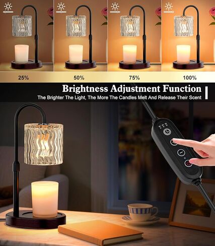 Candle Warmer Lamp Electric: Dimmable Timer Candles Warming Lamps - Height Adjustable Burner Jar - No Flame Scented Melts Wax - All Candle Jars Home Decor Table Light in Saudi Arabia