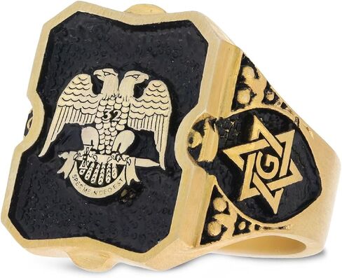 خاتم ماسوني، خاتم ماسوني مصنوع يدويًا من الفضة الإسترليني، 18 ملم، خاتم رجالي in Kuwait