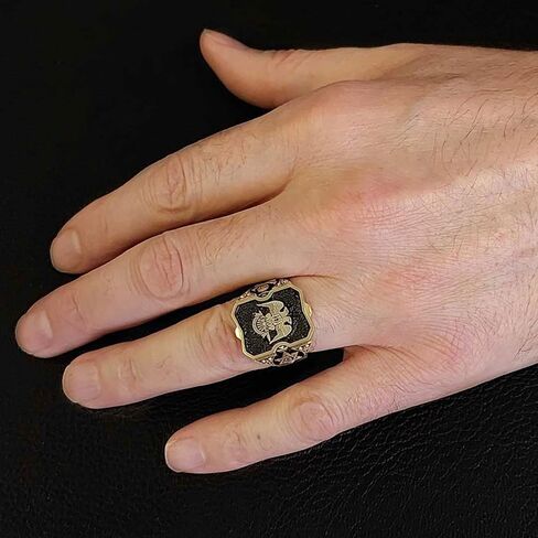 خاتم ماسوني، خاتم ماسوني مصنوع يدويًا من الفضة الإسترليني، 18 ملم، خاتم رجالي in Kuwait